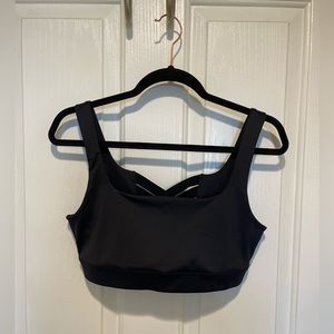 CARBON38 Basket Weave X-Back Bra (Black)